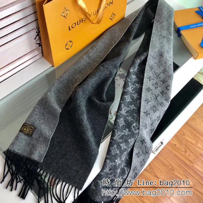 路易威登LV2018新色 雙面漸變提花羊絨圍巾 LLWJ6101